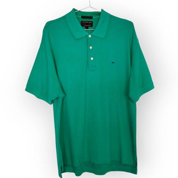Alexander Julian Colours Mens Polo Sz L Cotton Tee Green Golf Sportswear Preppy - Picture 1 of 7